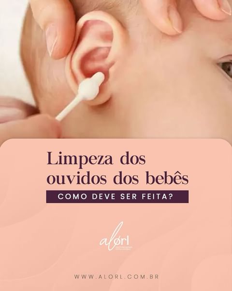 Limpeza do ouvido dos bebês